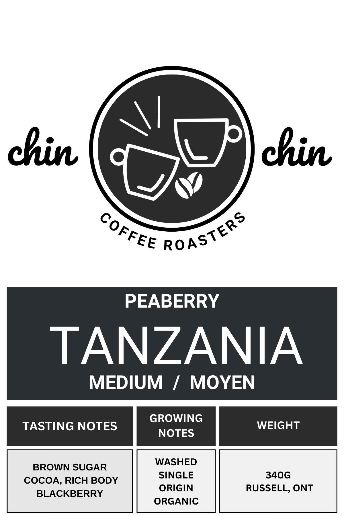 TANZANIA PEABERRY MEDIUM ROAST-Chin Chin Coffee Roasters