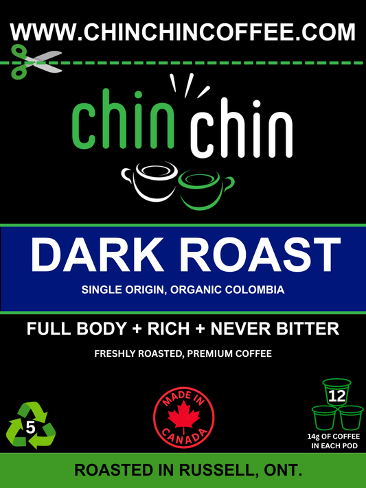 K CUP DARK ROAST PODS - 12 PODS PER BOX-Chin Chin Coffee Roasters
