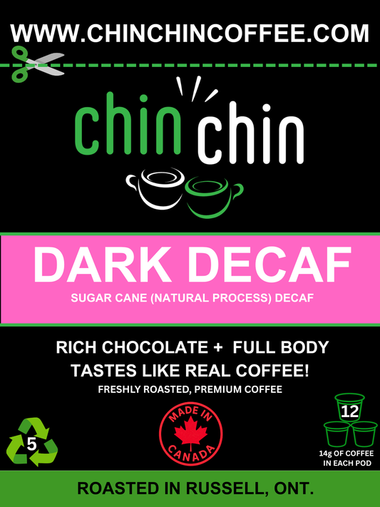 K CUP DECAF DARK ROAST PODS - 12 PODS PER BOX (Copy)-Chin Chin Coffee Roasters